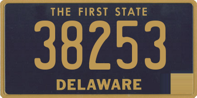 DE license plate 38253