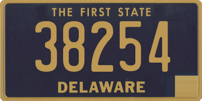 DE license plate 38254