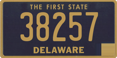 DE license plate 38257