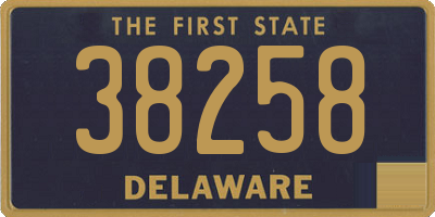 DE license plate 38258