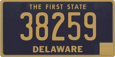DE license plate 38259