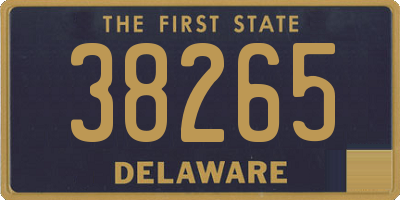 DE license plate 38265
