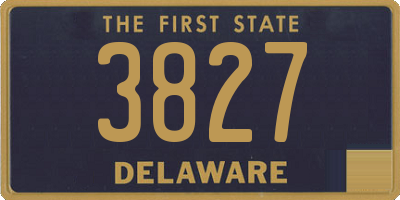 DE license plate 3827