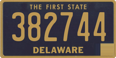 DE license plate 382744