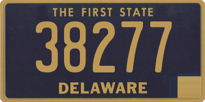 DE license plate 38277