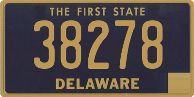 DE license plate 38278