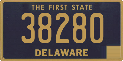 DE license plate 38280