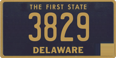 DE license plate 3829