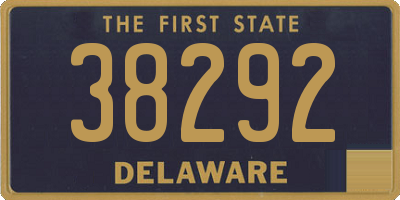 DE license plate 38292