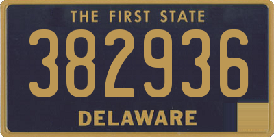 DE license plate 382936