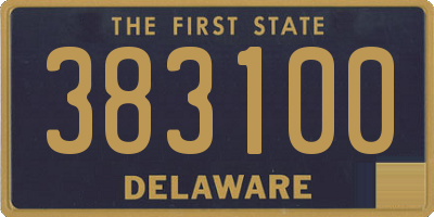 DE license plate 383100