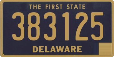 DE license plate 383125