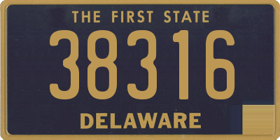 DE license plate 38316