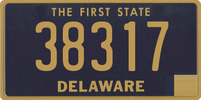 DE license plate 38317