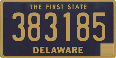 DE license plate 383185