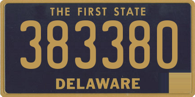 DE license plate 383380