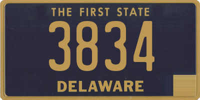 DE license plate 3834