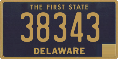 DE license plate 38343