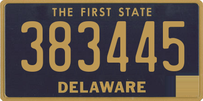 DE license plate 383445