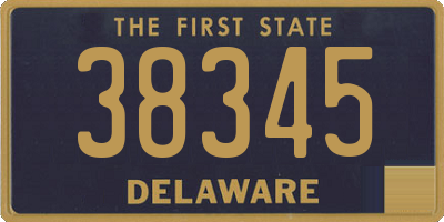 DE license plate 38345