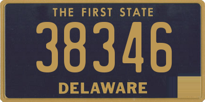 DE license plate 38346