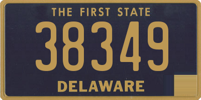 DE license plate 38349