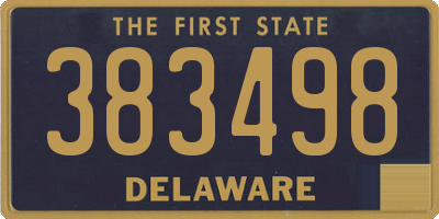 DE license plate 383498