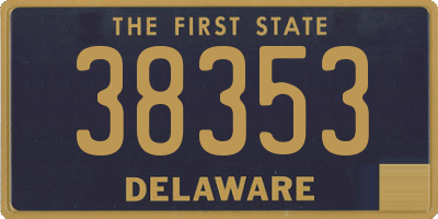 DE license plate 38353
