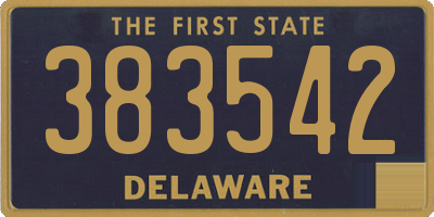 DE license plate 383542