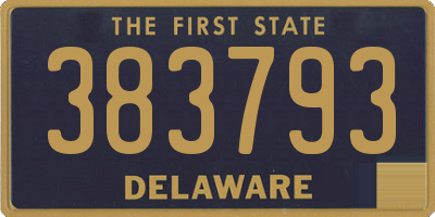 DE license plate 383793