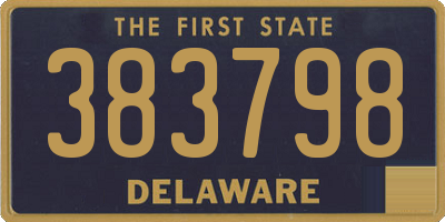 DE license plate 383798