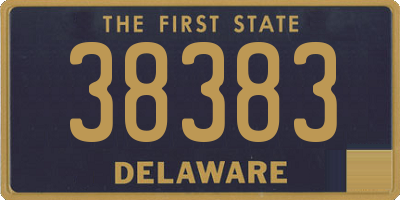 DE license plate 38383