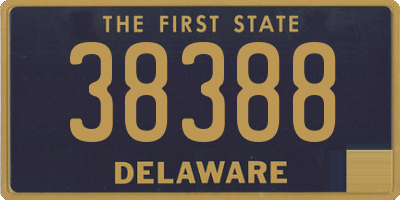 DE license plate 38388