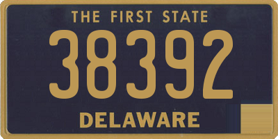 DE license plate 38392