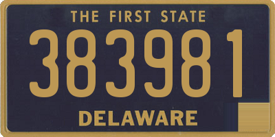 DE license plate 383981