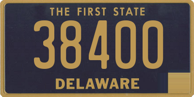 DE license plate 38400