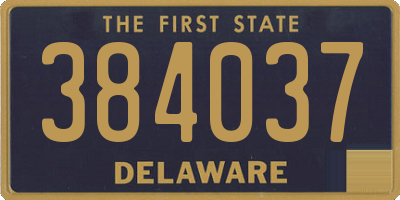 DE license plate 384037