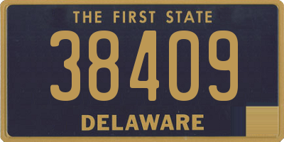 DE license plate 38409