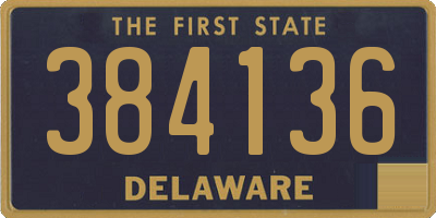 DE license plate 384136