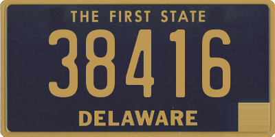 DE license plate 38416