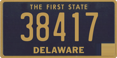 DE license plate 38417