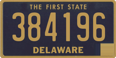 DE license plate 384196