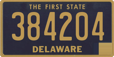 DE license plate 384204