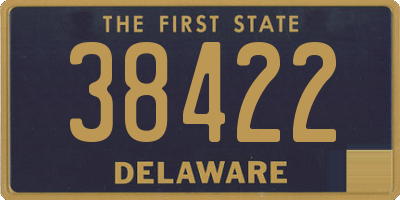 DE license plate 38422