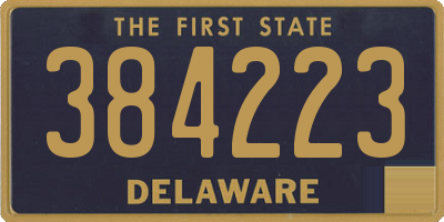 DE license plate 384223
