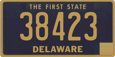 DE license plate 38423