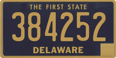 DE license plate 384252