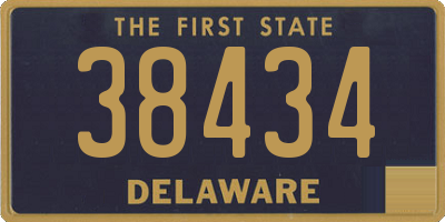 DE license plate 38434