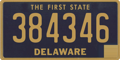DE license plate 384346