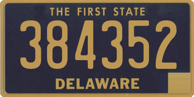 DE license plate 384352